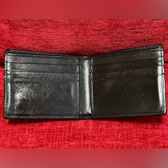 GUCCI AUTHENTIC UNISEX LEATHER BIFOLD WITH DECORATIVE STRIPE. EUC. - Picture 3 of 8